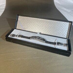 Men's Premium Grade Stainless Steel with Braided Leather Strap (1284)